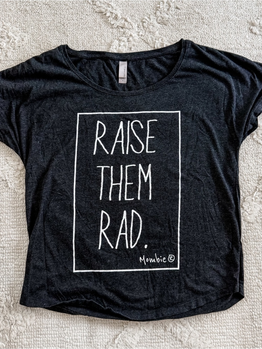 Next Level Apparel Black Women's 'Raise Them Rad' Graphic Tee